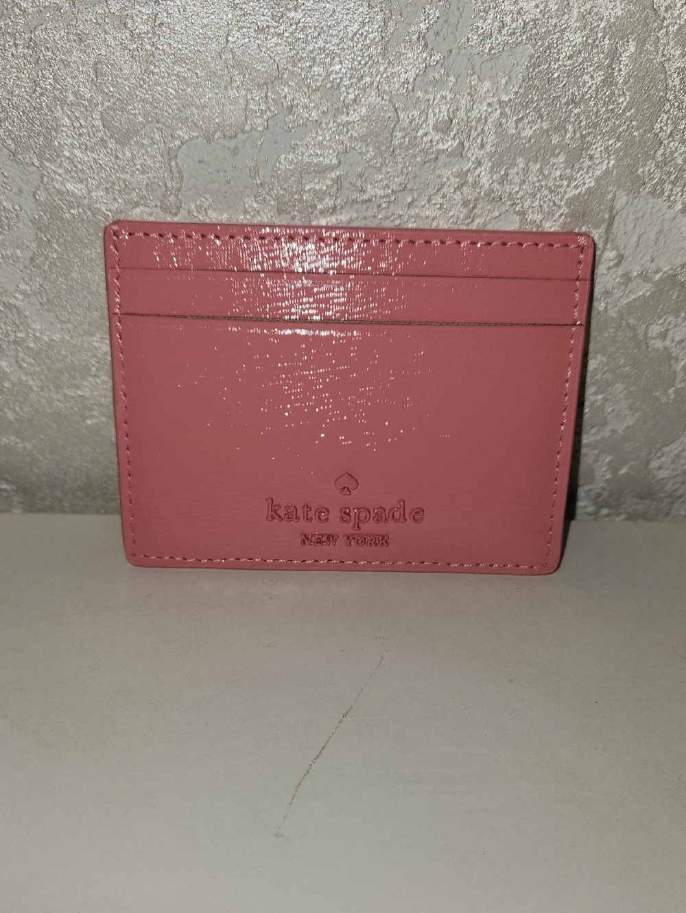 kate spade glossy rose pink cardholder